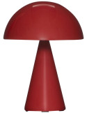 Lampe à poser LED rechargeable rouge en fer et polycarbonate Ø 15 x H 20 cm Mush
