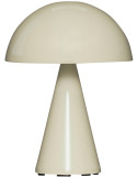 Lampe à poser LED rechargeable sable clair en fer et polycarbonate Ø 15 x H 20 cm Mush