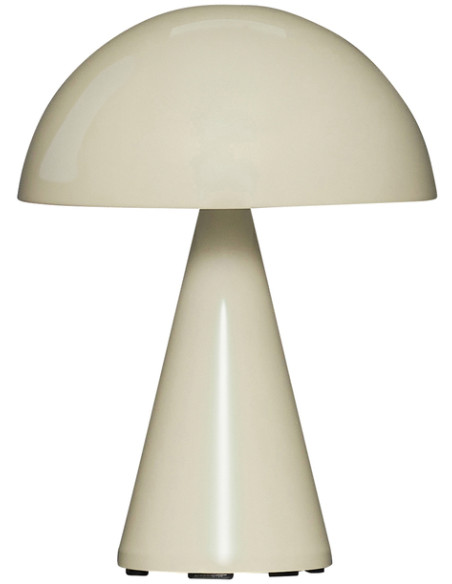 Lampe à poser LED rechargeable sable clair en fer et polycarbonate Ø 15 x H 20 cm Mush
