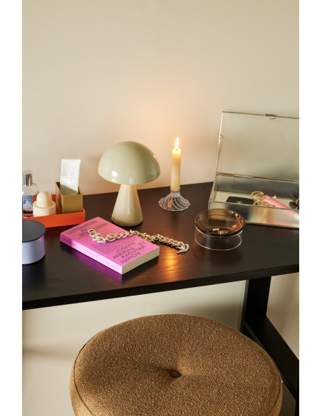 Lampe à poser LED rechargeable sable clair en fer et polycarbonate Ø 15 x H 20 cm Mush