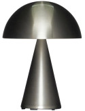 Lampe à poser LED rechargeable nickel en fer et polycarbonate Ø 15 x H 20 cm Mush