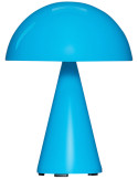 Lampe à poser LED rechargeable bleue en fer et polycarbonate Ø 15 x H 20 cm Mush