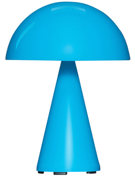 Lampe à poser LED rechargeable bleue en fer et...