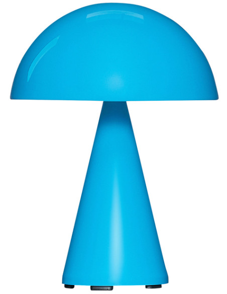 Lampe à poser LED rechargeable bleue en fer et polycarbonate Ø 15 x H 20 cm Mush