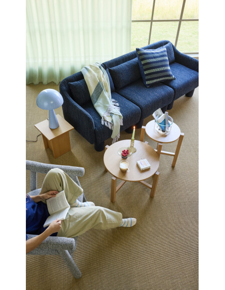 Lampe à poser bleu glacé en fer Ø 30 x H 50 cm Mush
