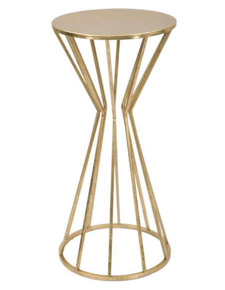 Sellette ronde en fer doré Ø 38 x 80 cm Stick