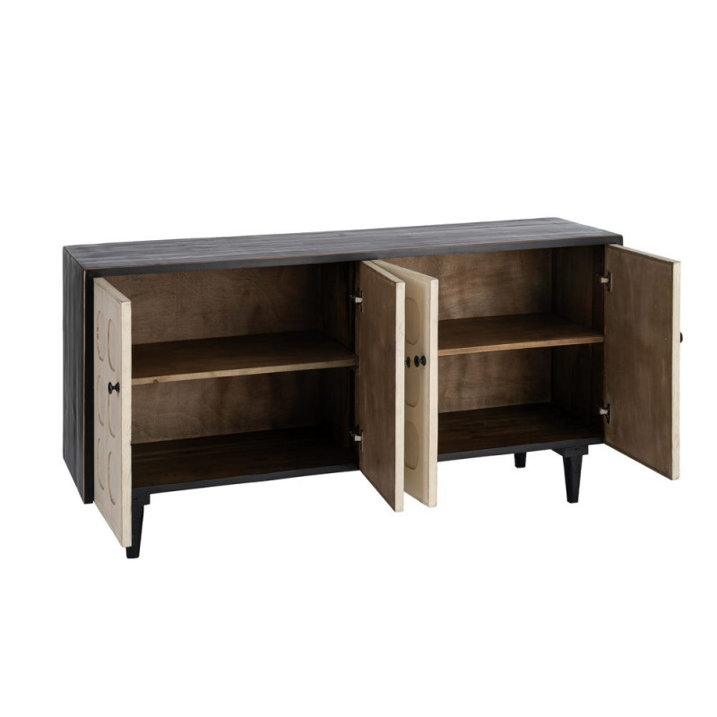 Buffet bas 4 portes en bois de pin...