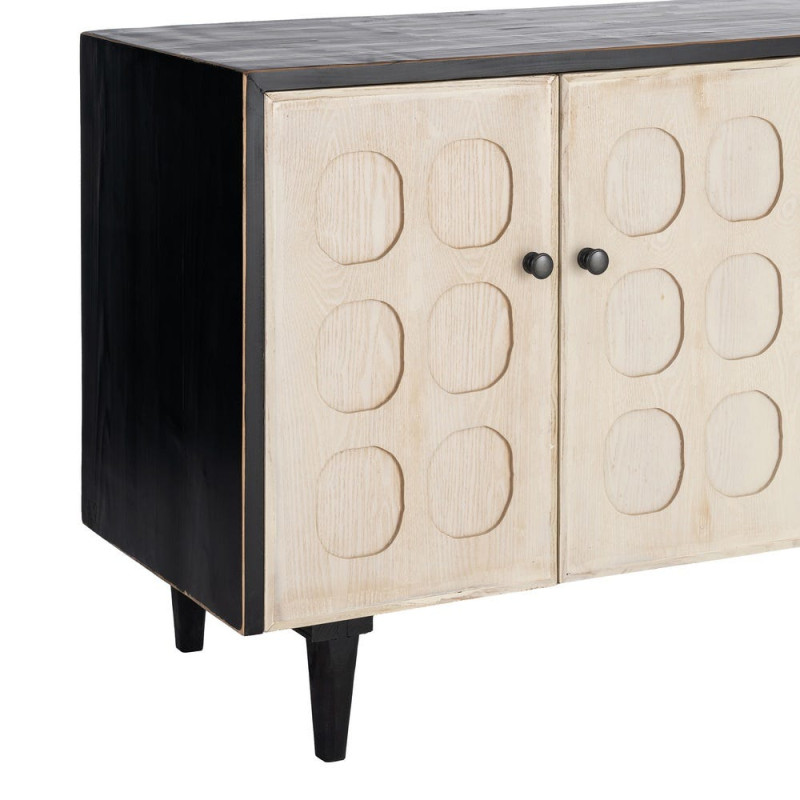 Buffet bas 4 portes en bois de pin...