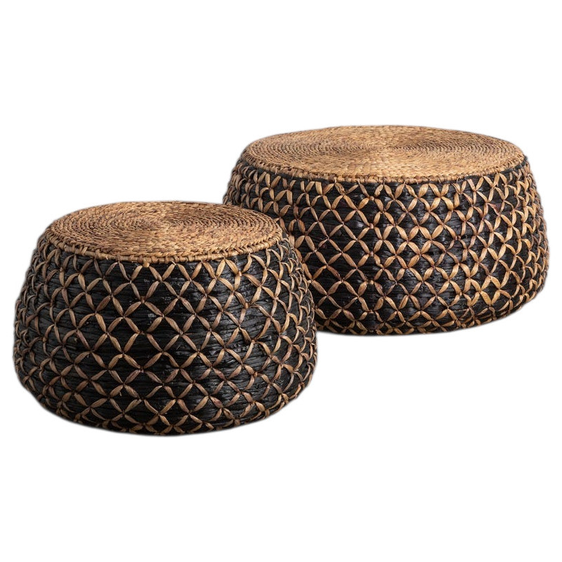 Lot de 2 tables basses rondes en...