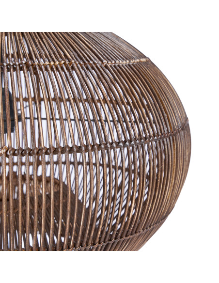 Abat-jour suspension en rotin brun noyer foncé 48 x 48 x 45 cm The Desert Gourd