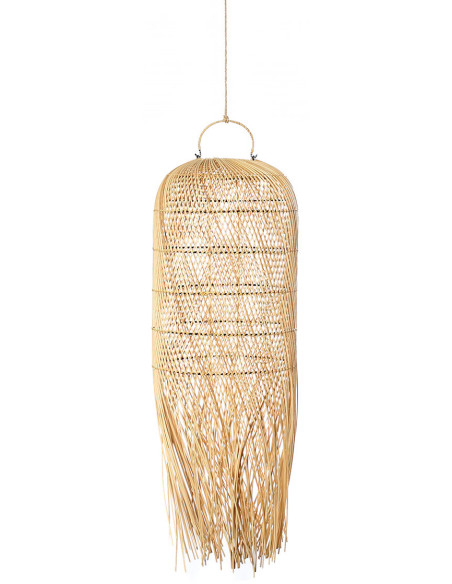 Abat-jour suspension en rotin naturel 30 x 30 x 80 cm The Squid