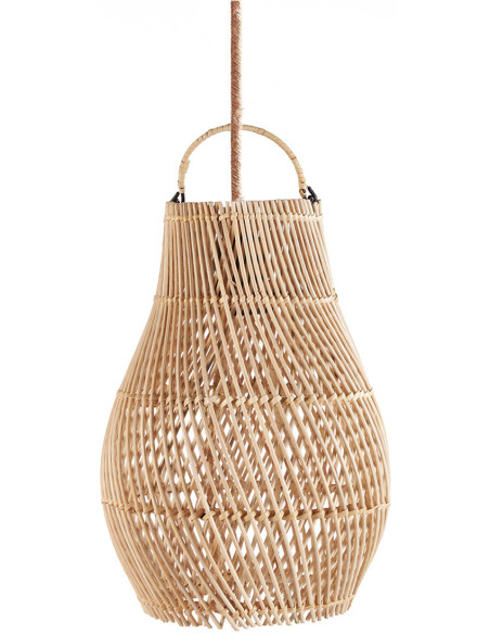 Abat-jour suspension en rotin naturel 20 x 20 x 30 cm The Piccolo