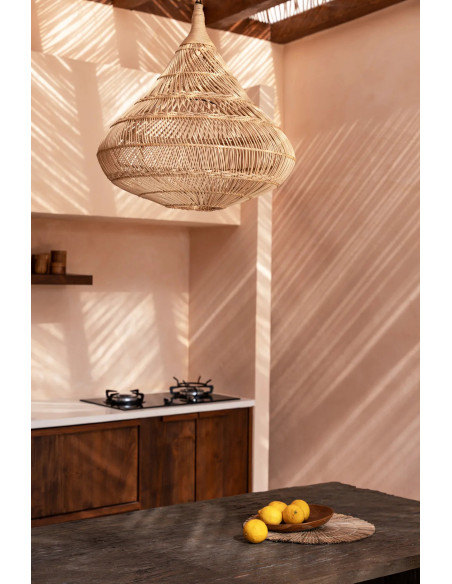 Abat-jour suspension en rotin naturel 107 x 107 x 110 cm The Drop