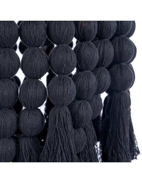Lustre suspension noir en coton et fer 45 x 45 x 100 cm The Nomad