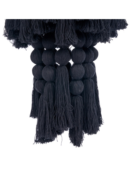 Lustre suspension noir en coton et fer 45 x 45 x 100 cm The Nomad