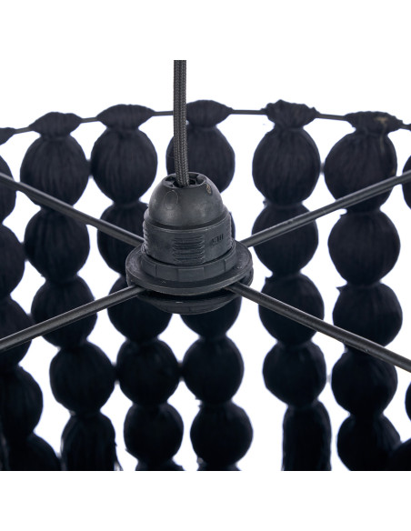 Lustre suspension noir en coton et fer 45 x 45 x 100 cm The Nomad