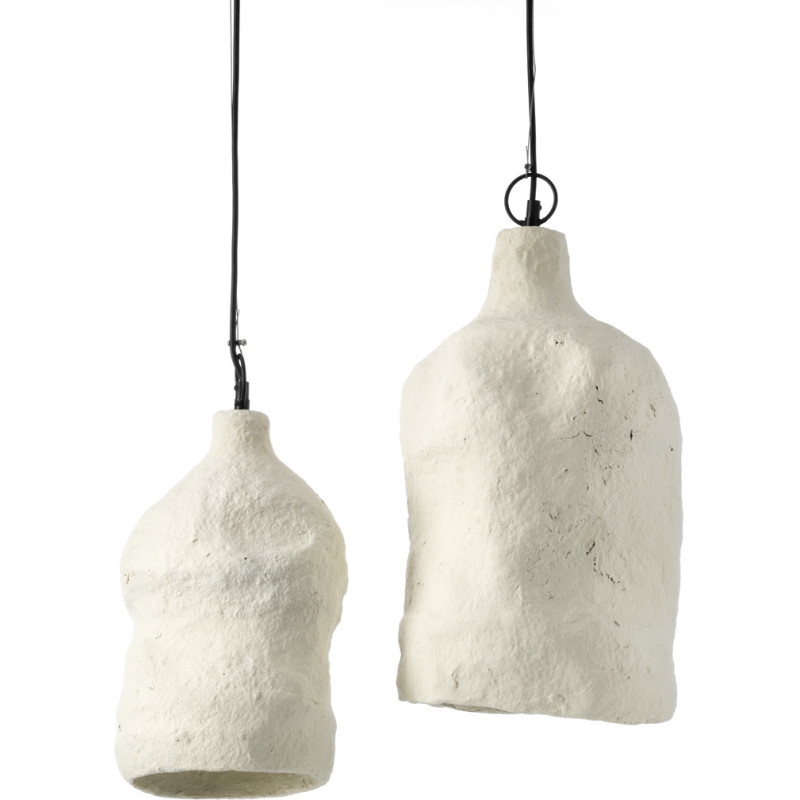 Abat-jour suspension blanc en papier...