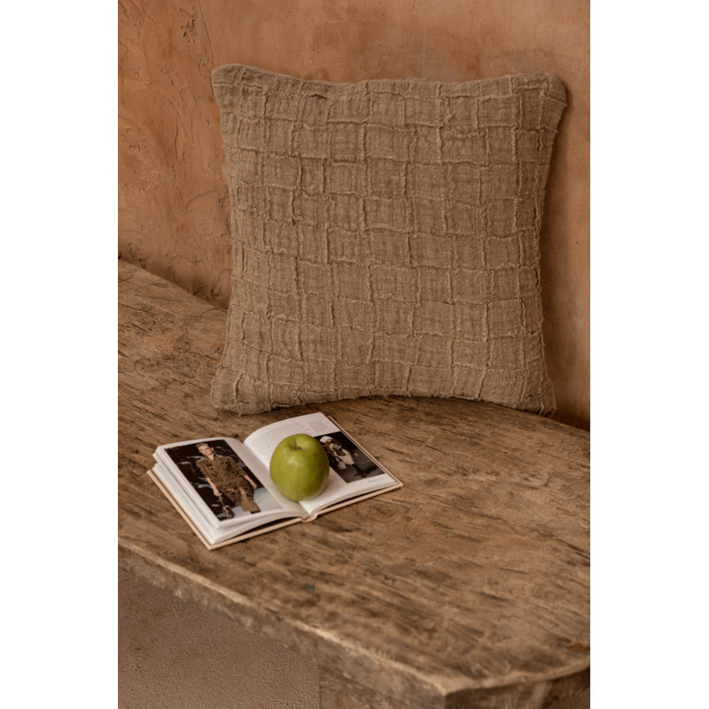 Housse de coussin en lin naturel 50 x...
