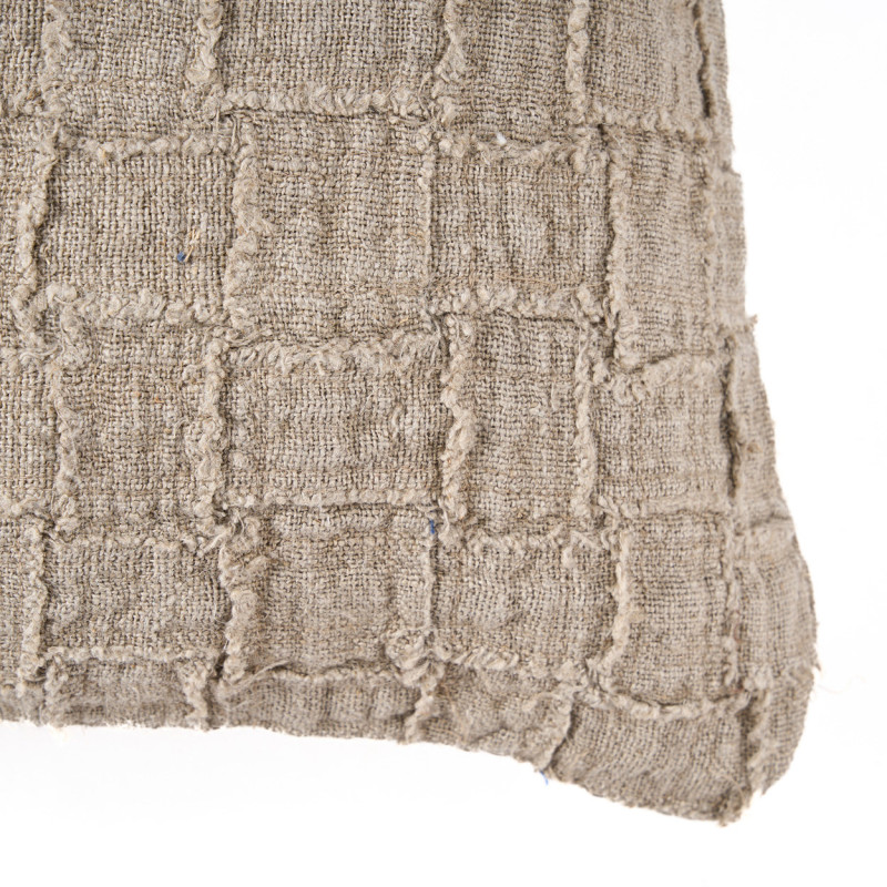 Housse de coussin en lin naturel 50 x...