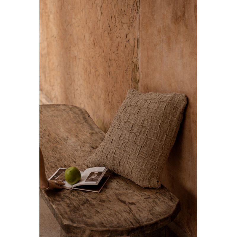 Housse de coussin en lin naturel 50 x...