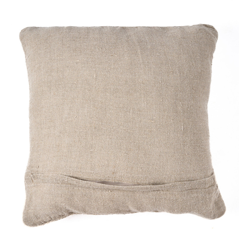 Housse de coussin en lin naturel...