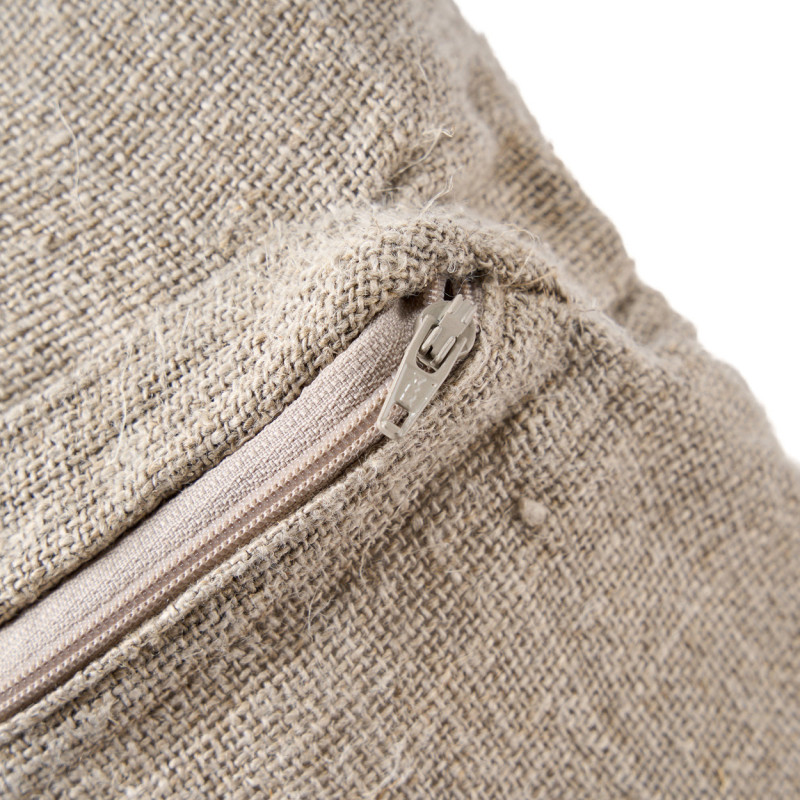 Housse de coussin en lin naturel...