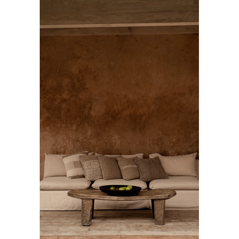 Housse de coussin en lin naturel...