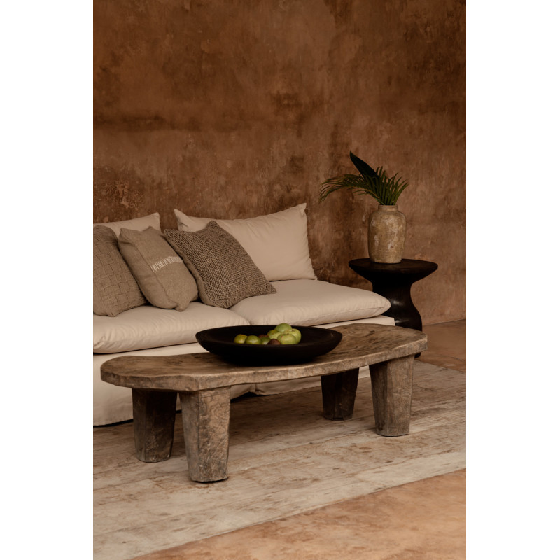 Housse de coussin en lin naturel...