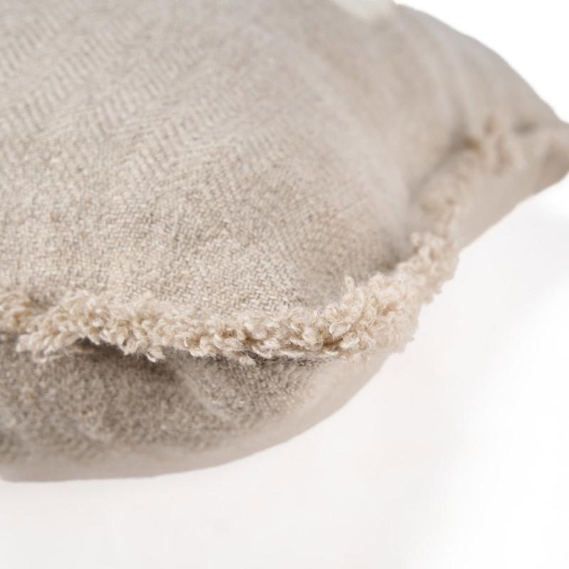 Housse de coussin en lin naturel...