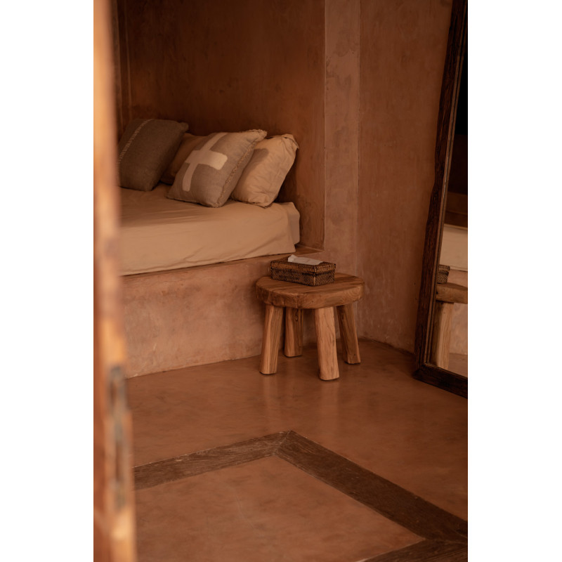Housse de coussin en lin naturel...