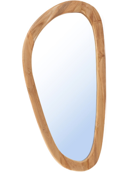 Miroir organique en bois de teck naturel 120 x 63 x 3 cm...