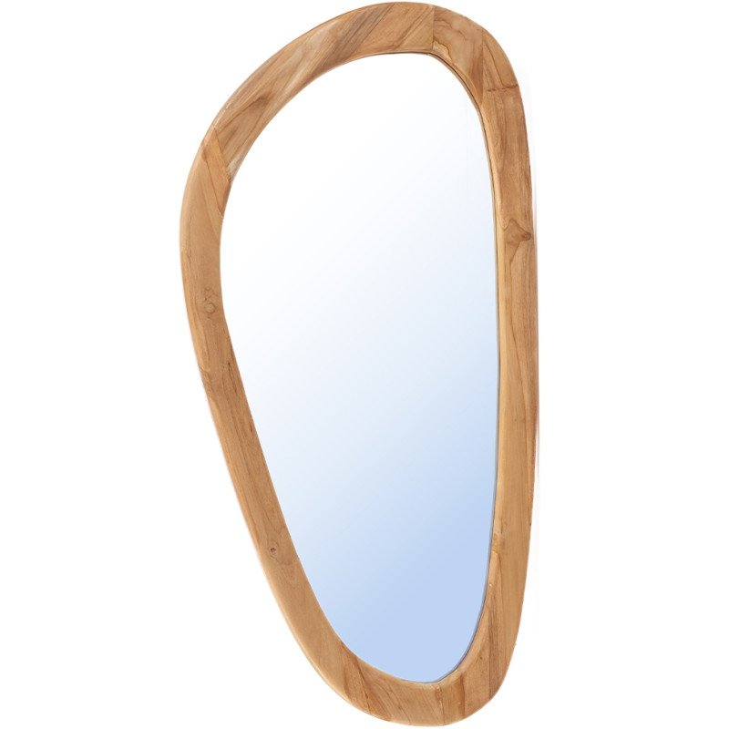 Miroir organique en bois de teck...
