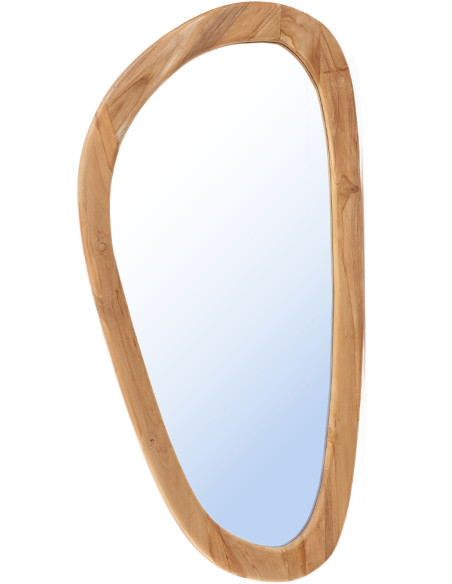 Miroir organique en bois de teck naturel 120 x 63 x 3 cm The Organic