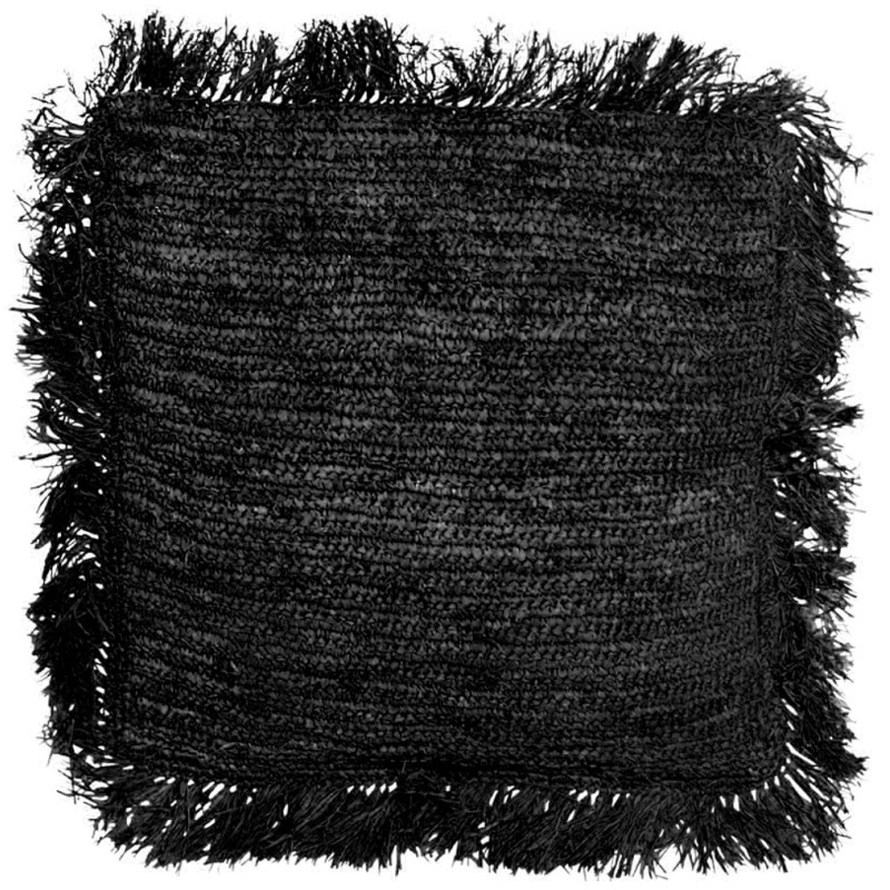 Housse de coussin carrée en raphia...