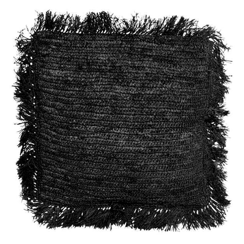 Housse de coussin carrée en raphia...