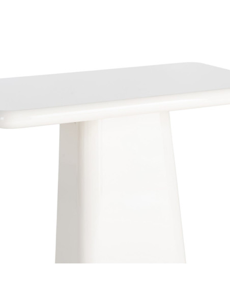 Table d’appoint rectangulaire en MDF laqué crème 60 x 40 x 61 cm Statya