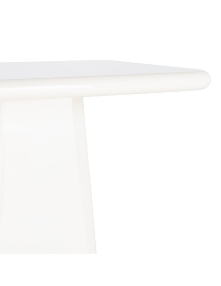 Table d’appoint rectangulaire en MDF laqué crème 60 x 40 x 61 cm Statya