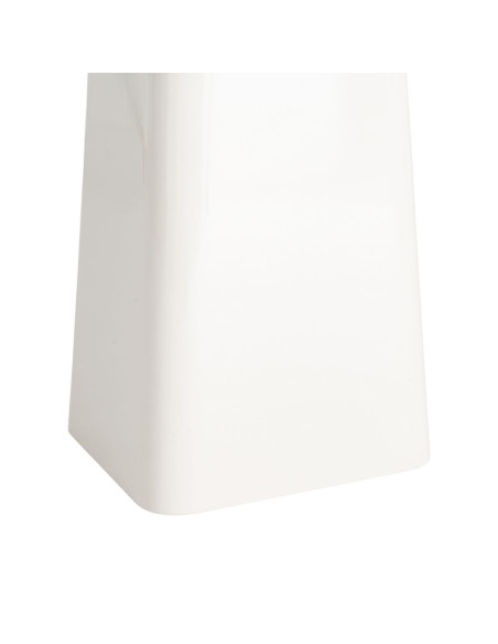 Table d’appoint rectangulaire en MDF laqué crème 60 x 40 x 61 cm Statya