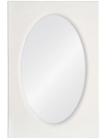 Miroir mural en MDF blanc 80 x 6 x 120 cm Avelis
