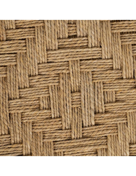 Banquette en bois de manguier et fibres naturelles beige naturel 92 x 42 x 41 cm Cazorla