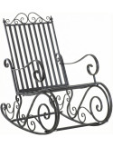 Fauteuil à bascule de jardin en métal anthracite 56 x 90 x 94 cm Oryal