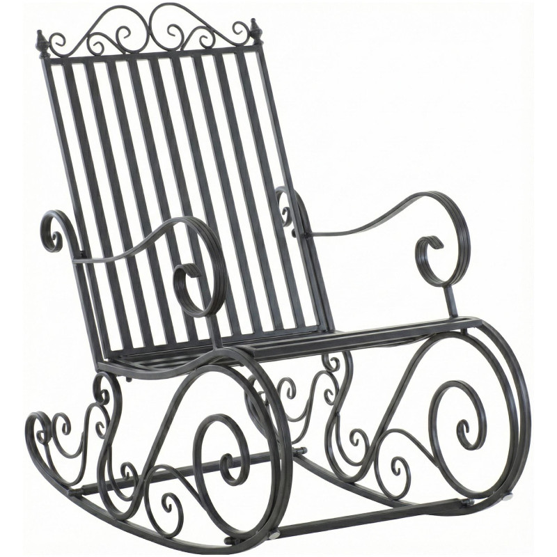 Fauteuil à bascule de jardin en métal...