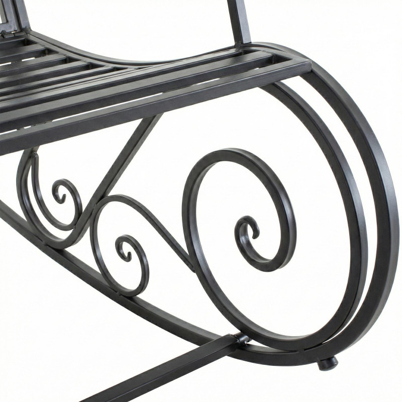 Fauteuil à bascule de jardin en métal...