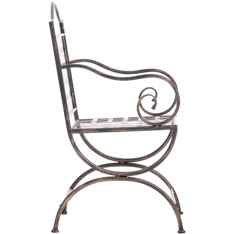 Fauteuil de jardin en métal bronze 56...