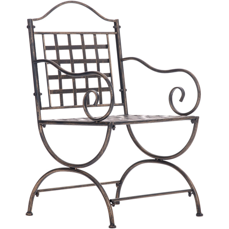 Fauteuil de jardin en métal bronze 56...