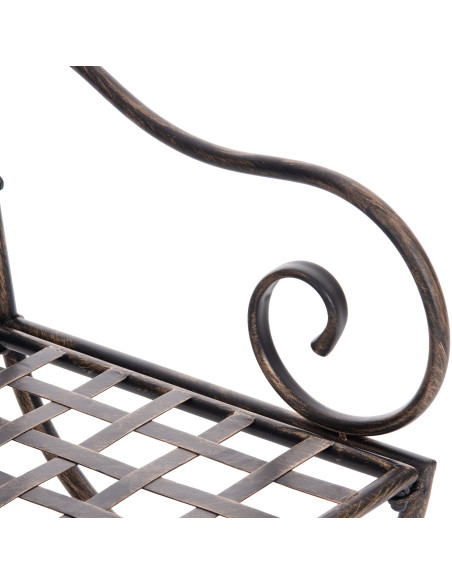 Fauteuil de jardin en métal bronze 56 x 53 x 92 cm Ericka