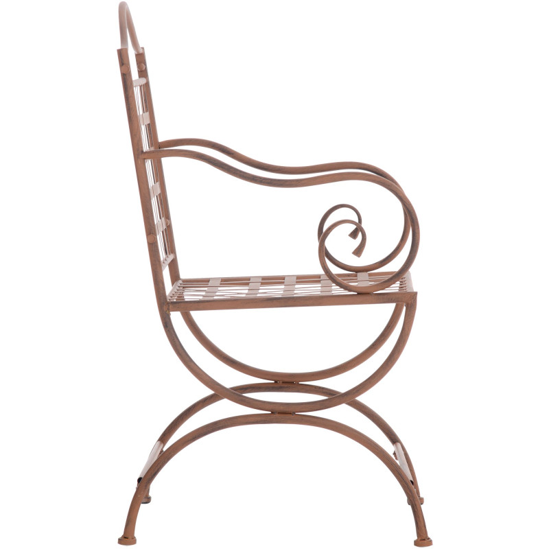 Fauteuil de jardin en métal brun...