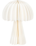 Abat-jour champignon pour lampe à poser en papier blanc cassé 28 x 28 x 40 cm Plisséa