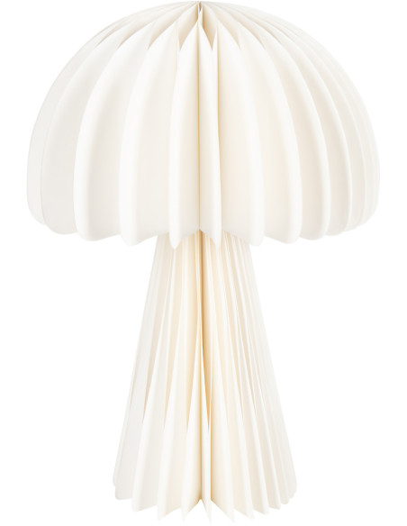 Abat-jour champignon pour lampe à poser en papier blanc cassé 28 x 28 x 40 cm Plisséa