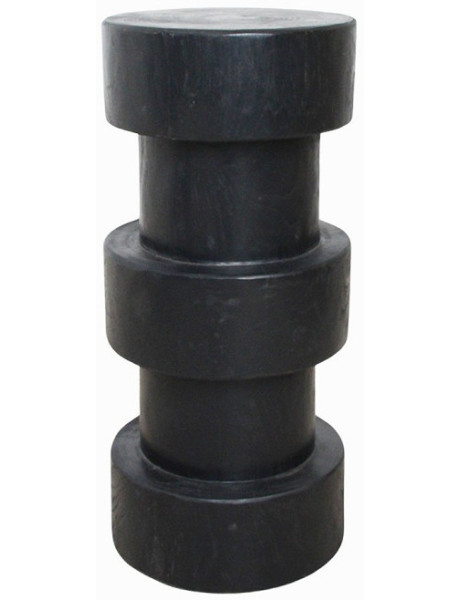 Tabouret de bar en bois de teck noir 30 x 30 x 65 cm Forma